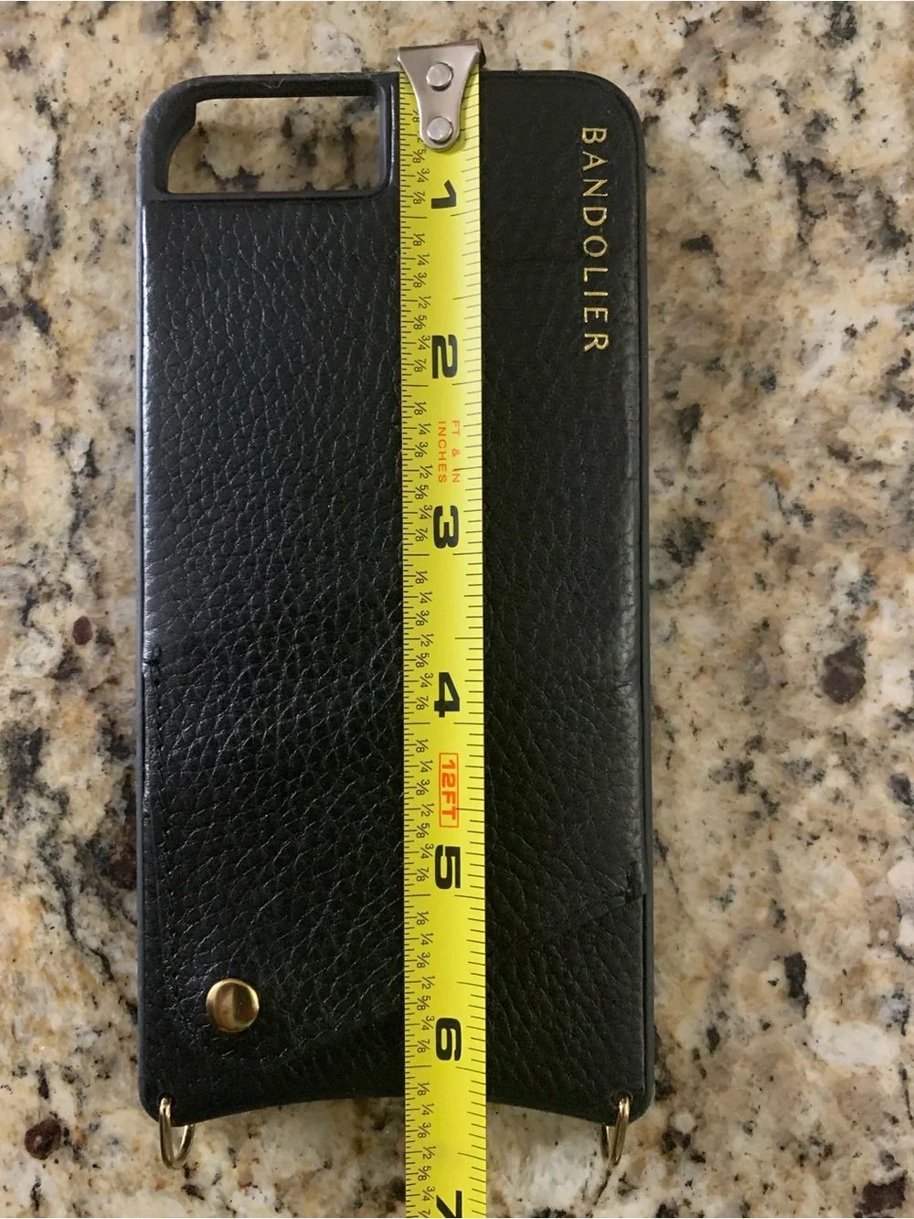 Bandolier iPhone 6 plus, 7 plus, 8 plus Black Leather Case